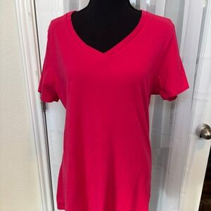 Hanes - Women's Hot Pink T-Shirt
